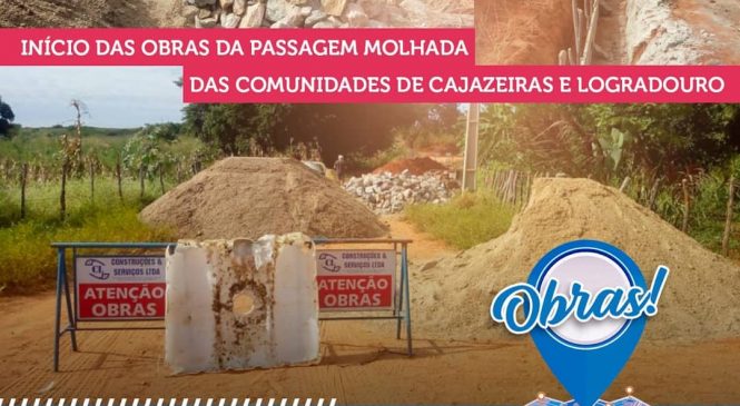 Tem inicio a construção de passagens molhadas nas comunidades rurais de Almino Afonso/RN