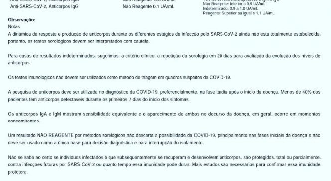 Prefeitura de Pilões/RN, por meio da Secretaria de Saúde, esclarece a população sobre resultado positivo no dia 21 de julho na Maternidade Joaquina Queiroz em Alexandria/RN