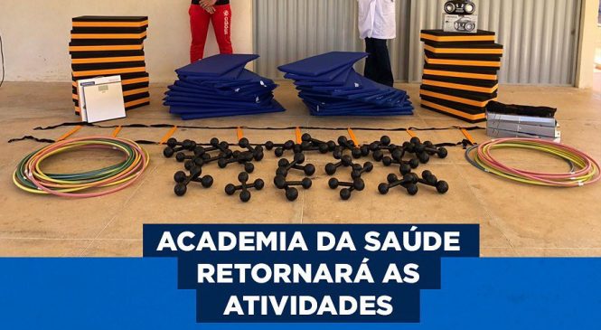 Secretaria de Saúde de João Dias/RN, decide reabrir ao público a Academia da Saúde, com todos os cuidados necessários para evitar aglomerações e possíveis contágios do Covid-19