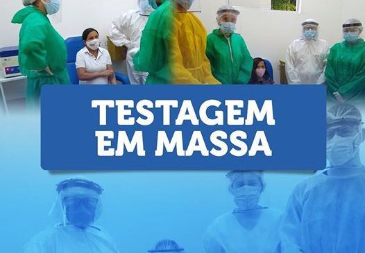 Em Olho D’Água do Borges/RN, a prefeitura municipal através da Secretaria de Saúde segue realizando semanalmente a testagem em massa da população