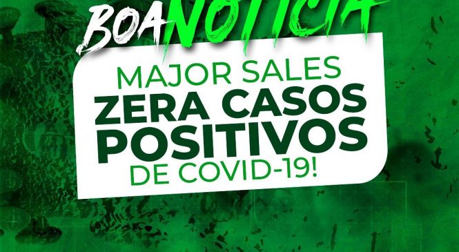 O município de Major Sales/RN, zerou os casos positivos de COVID-19