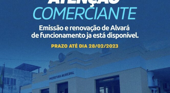 Em São Miguel, o governo municipal alerta sobre entrega de boletos do Alvará 2023