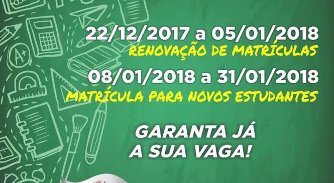 Prefeitura divulga calendário de matrículas na Rede Municipal de Ensino