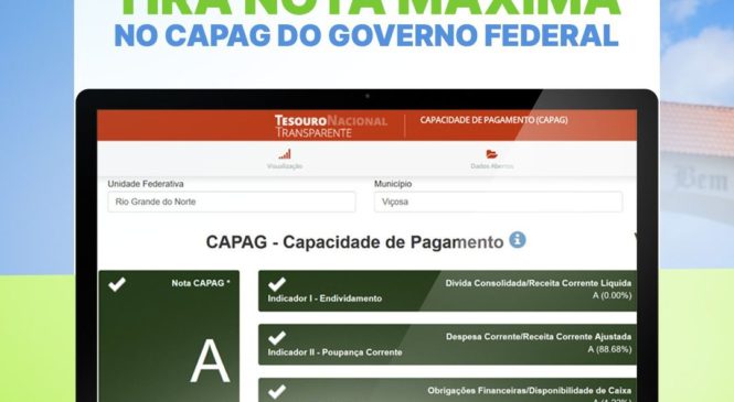 Prefeitura de Viçosa tira nota máxima no CAPAG do governo federal