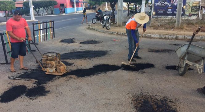 Recuperação asfáltica é intensificada e segue a todo vapor em Campo Grande/RN