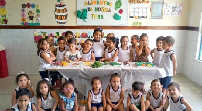 Jardim Escola promove o projeto alimentação saudável em Olho D’Água  Dos Borges/RN