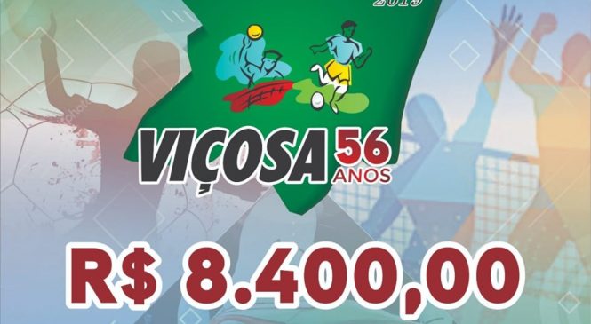 Inscrições abertas, mais de R$ 8.000,00 reais em premiações no XIX JOCEV’S 2019 de Viçosa/RN