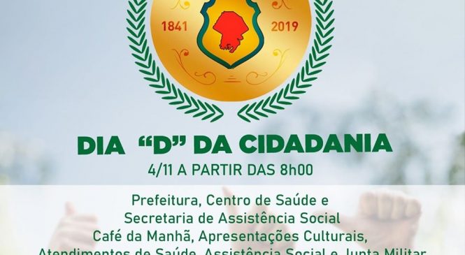 Dia D da Cidadania com ações voltadas à toda população, será realizado no município de Martins/RN