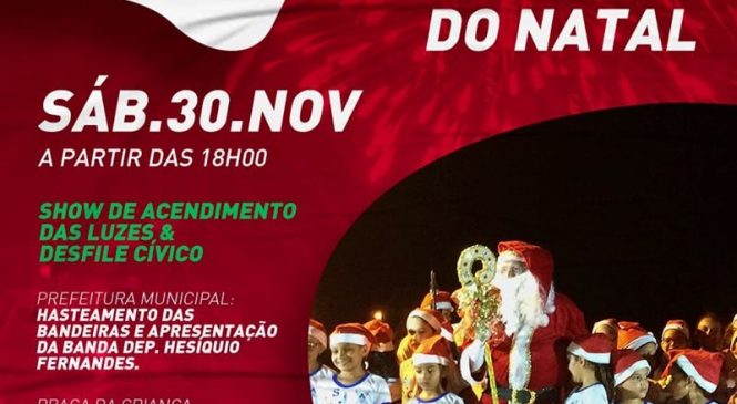 Abertura dos 56 anos de Emancipação Política de Severiano Melo/RN, terá show de acendimento de luzes e desfile cívico com tema “A Magia do Natal”