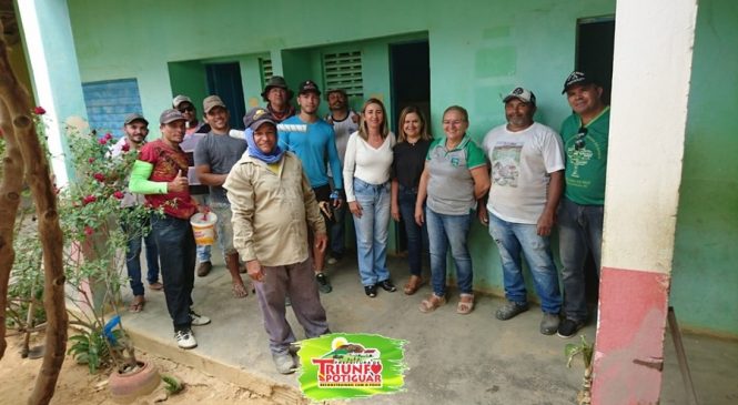 Gestão do município de Triunfo Potiguar/RN, através das Secretaria de Obras, e também Secretaria de Educação, realiza manutenção na Escola Manoel Felinto Filho