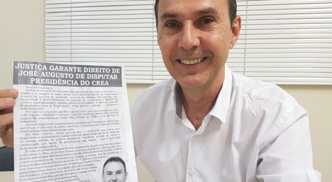 Justiça Federal concede liminar para engenheiro José Augusto Rêgo participar da eleição do CREA