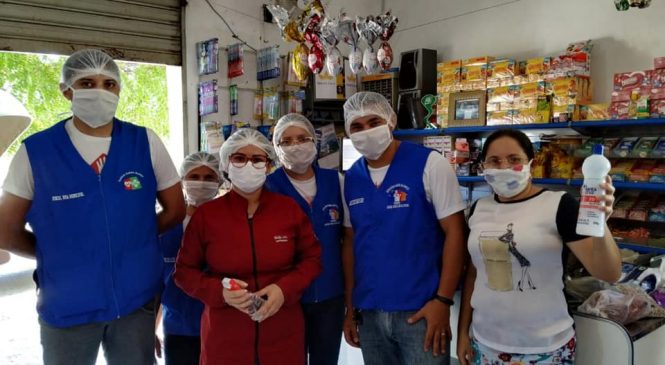 Equipe da Vigilância Sanitária e Agentes de Saúde de Rafael Godeiro/RN, realizaram visitas a todos os estabelecimentos comerciais do Município