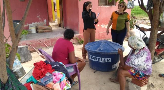 Prefeita Maria Helena, realiza visita em obras de construção e reformas de casas na comunidade Barra, em Olho d’água do Borges/RN