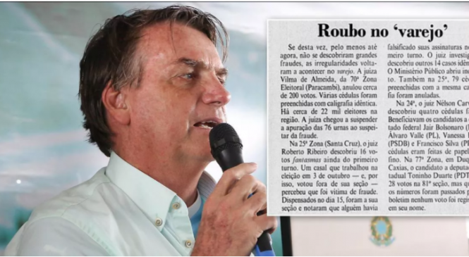 Defensor do voto impresso, Bolsonaro foi beneficiado por fraude de cédula nas eleições de 1994