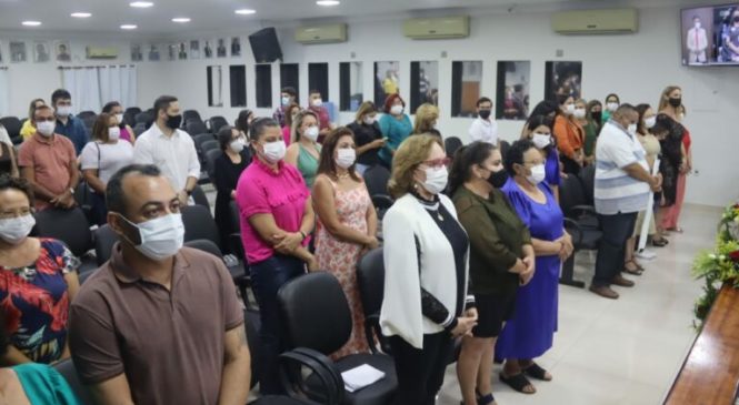 Zenaide Maia visita obra da Escola Multicampi de Ciências Médicas em Caicó e recebe homenagem na Câmara Municipal.