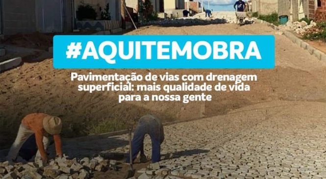 Olho D’Água do BorgesRN, através da Prefeitura Municipal tem realizado um forte investimento em pavimentação e drenagem de vias públicas do município