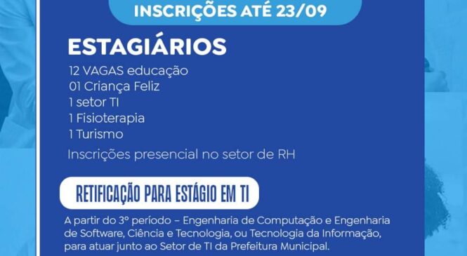 Governo Municipal de Portalegre informa prorrogação de Processo Seletivo no município