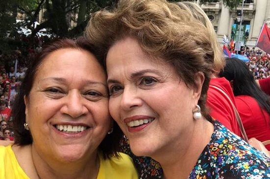 Fátima Bezerra acompanha julgamento de Lula e participa de movimento de mulheres do PT