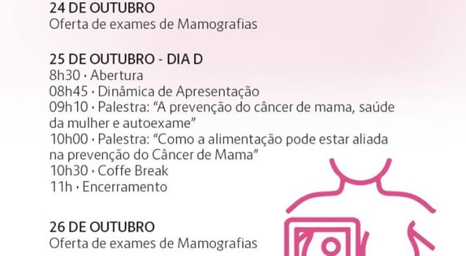 Prefeitura de João Dias dará inicio da programação “Outubro Rosa” amanhã