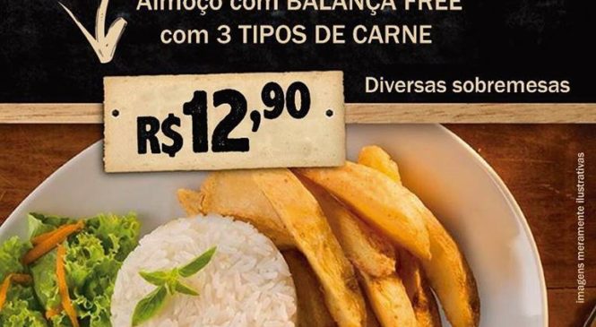 Continua a promoção almoço com balança free na Pizzaria Água na Boca