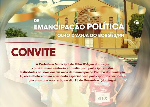 Confira a programação completa das festividades dos 56 anos de emancipação politica de Olho D’Água dos Borges/RN