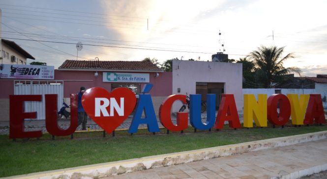 Prefeitura Municipal de Água Nova/RN instala o nome da cidade na entrada do Município